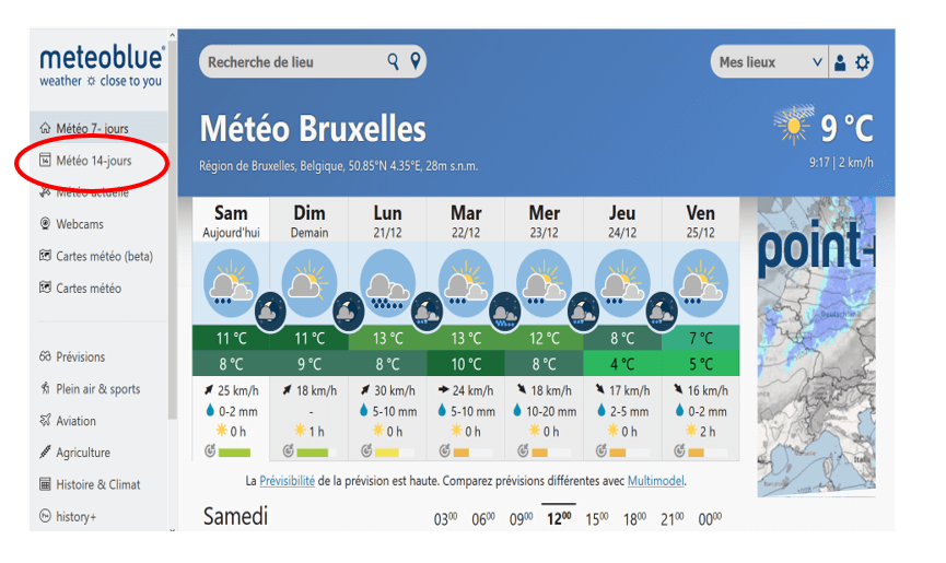 meteo-formation - comment utiliser le site mÃ©tÃ©o meteoblue.com